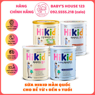 Combo 4 Hộp Sữa Hikid Hàn Quốc Cho Bé Từ 1 Đến 9 Tuổi