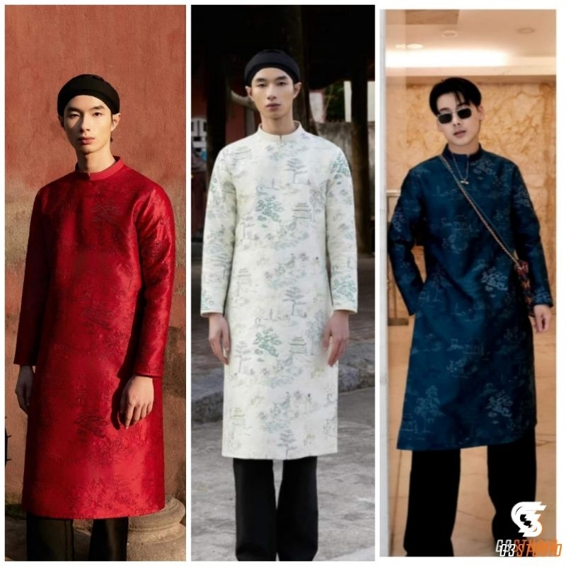 Áo dài nam tapta dệt cao cấp đẹp hàng thiết kế đẹp  đứng phom giá rẻ