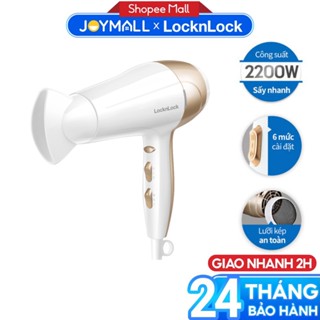 Máy sấy tóc LocknLock ENA136WHT - Hàng chính hãng, sấy nóng lạnh, 3 mức chỉnh nhiệt - JoyMall