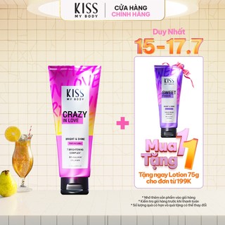 Dưỡng Thể KISS MY BODY Bright & Shine Perfume Lotion Crazy In Love 75G