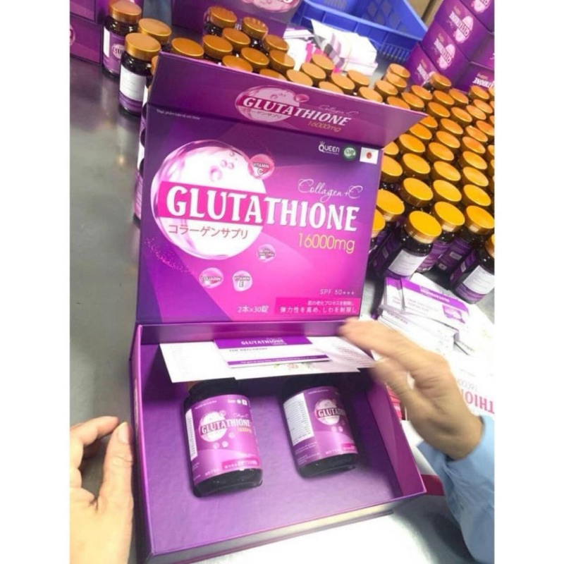[Set 2 lọ] Viên Uống Trắng Da COLLAGEN GLUTATHIONE 16000mg - Giúp Trắng Da, Mờ Nám, Giảm Nhăn, Ngăn Ngừa Lão Hoá