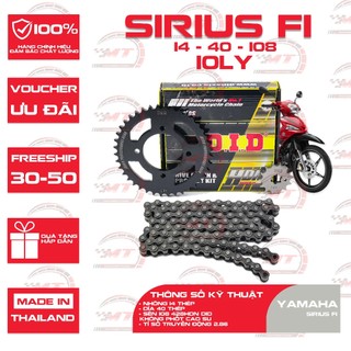 Nhông sên dĩa xe Sirius FI sên 10 ly DID
