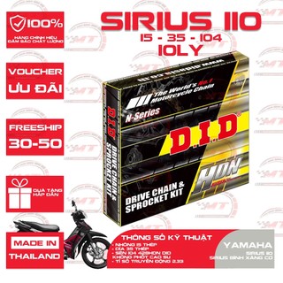 Nhông sên dĩa xe Sirius – Sên 10ly DID HDS