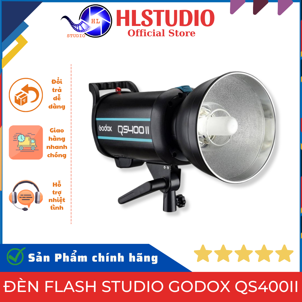 Đèn Flash Studio Godox QS400II HL Studio 400W 2.4G
