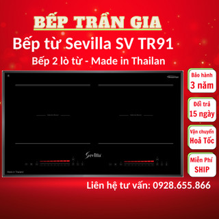 Bếp từ đôi Sevilla SV TR91 Bếp từ inverter cao cấp Bảo hành chính hãng 2 năm toàn quốc