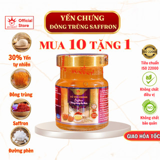 Yến chưng đông trùng saffron - yến sào hoàng việt - 30% yến tươi - yến hũ 70ml - quà tặng, quà biếu