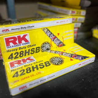 Sên RK vàng đen 428HSB chính hãng, 10ly 132 mắc (070840)