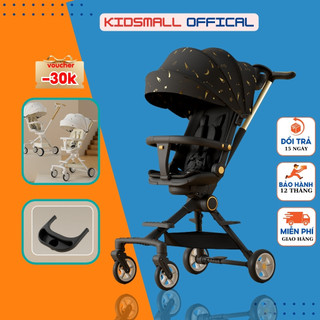 Xe Đẩy Cho Bé, Xe Đẩy Xoay 2 Chiều cho bé, Xe Đẩy Du Lịch Gấp Gọn Màu Đen Ngôi Sao