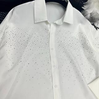 Sơ mi lụa dập Đá xinh cá tính mã a778 Top áo nữ