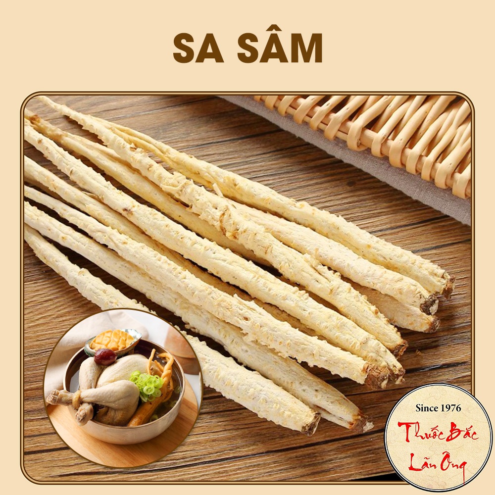 Sa sâm khô 500g, rễ sa sâm bắc, nguyên củ, thái lát, thơm, sạch - Lãn Ông