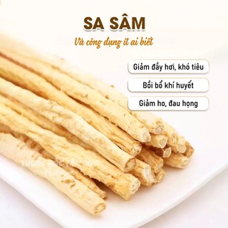 Sa sâm khô 500g, rễ sa sâm bắc, nguyên củ, thái lát, thơm, sạch - Lãn Ông