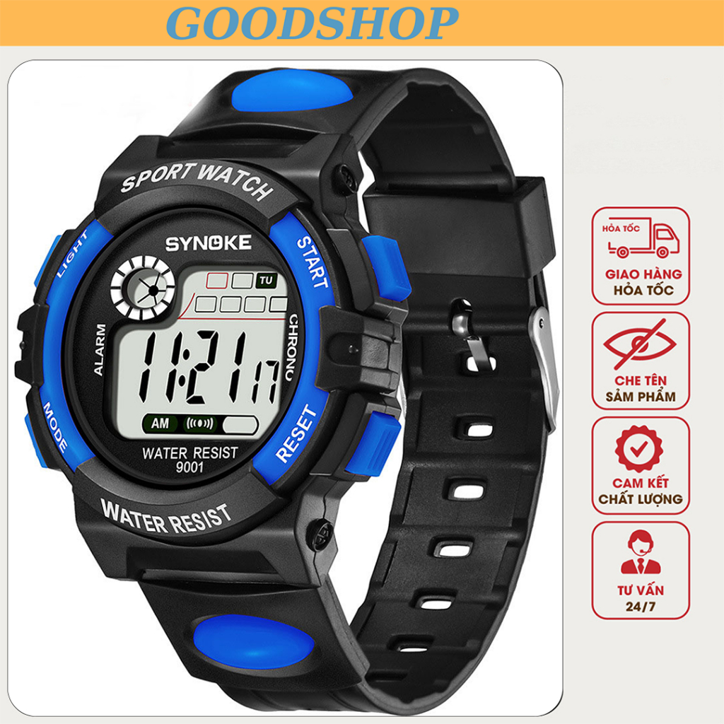 Đồng hồ thể thao dây cao su trẻ em Synoke 9001