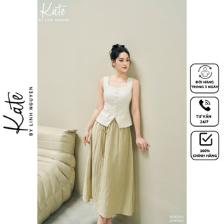 Áo gin blouse 7041 - chân váy hara midi skirt 7044 thời trang kate by linh nguyen