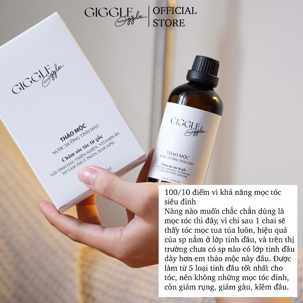 Nước Dưỡng Tinh dầu thảo mộc Giggle từ năm loại thảo dược giúp mọc tóc, nuôi dưỡng chân tóc 100ml | BigBuy360 - bigbuy360.vn