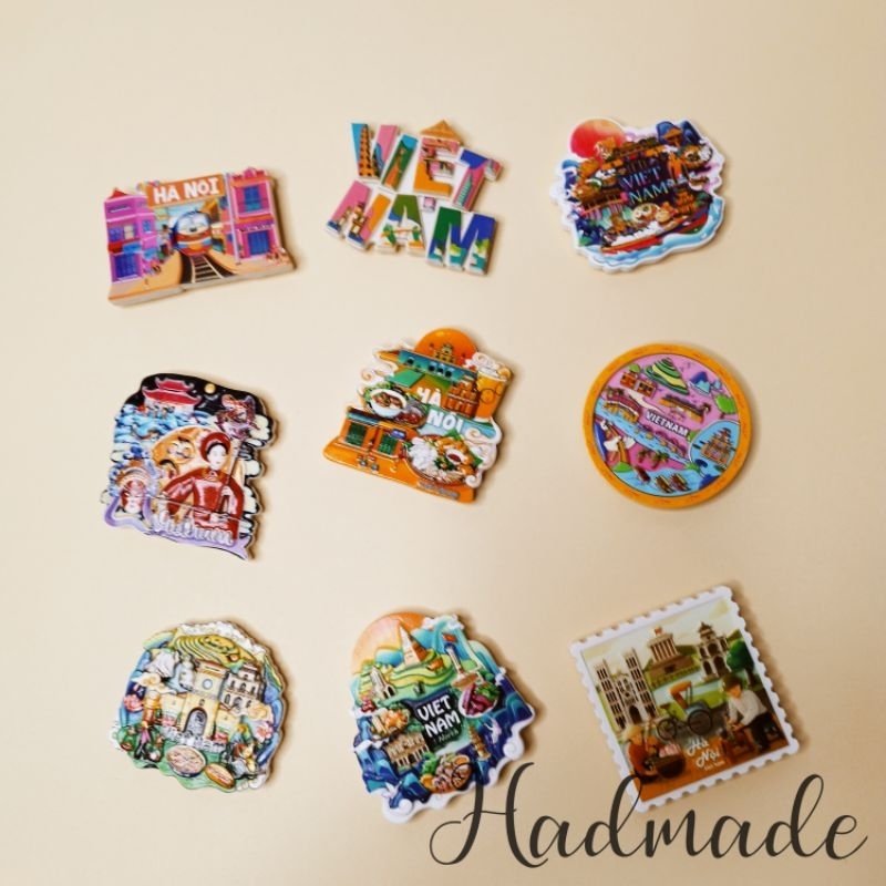 Nam châm tủ lạnh in 3 D hình ảnh lưu niệm Việt Nam  - hít tủ lạnh - magnet