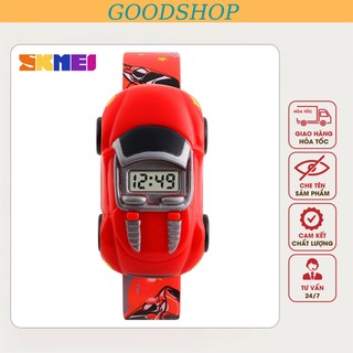 Đồng hồ thể thao điện tử trẻ em bé trai Skmei 1241 hình ô tô dây silicon