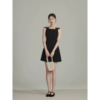  Đầm Hai Dây Đính Nơ Hai Vai Dáng Ngắn Dáng Dài Sang Chảnh-Hannie Store 