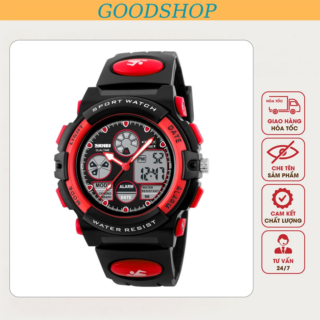 Đồng hồ đeo tay thể thao thời trang trẻ em Skmei 1163 điện tử dây cao su