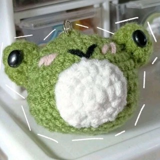 Móc khóa ếch xanh handmade siu cute