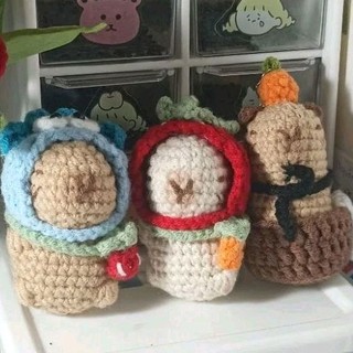 Móc khóa Capybara bằng len các loại handmade crochet