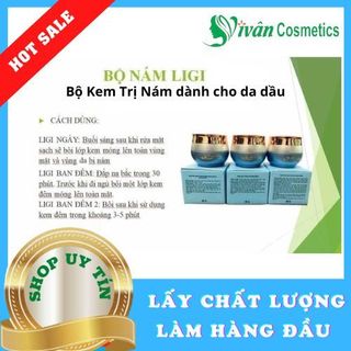 Bộ 3 nám chuẩn y khoa ligi gồm 1 kem nám ngày, 2 kem nám đêm