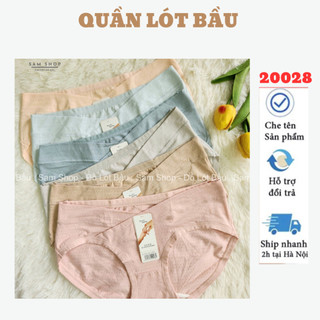 Quần lót bầu cạp chéo tránh vết sinh mổ , Cotton Kháng Khuẩn, Thông Khí Q20028
