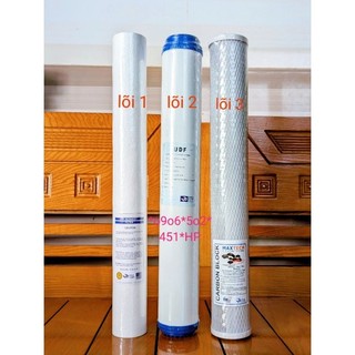 Bộ ba lõi lọc nước 1 2 3  ly lọc 20 inch CHUẨN dùng cho máy ro và bộ lọc thô PUC20