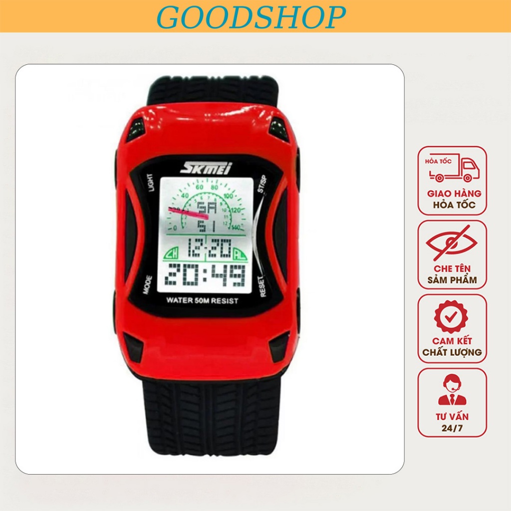 Đồng hồ thể thao thời trang trẻ em hình xe hơi Skmei 0961 điện tử dây cao su