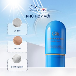 GIK Kem Chống Nắng Cho Da Nhạy Cảm, Ngừa Mụn, Dưỡng Trắng Da Chiết Xuất Trà Xanh Mild Tone Up Sun Cream SPF50+/PA+++