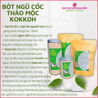Bột ngũ cốc thảo mộc Kokkoh (1kg) 100% ngũ cốc nguyên cám rang xay theo phương pháp thực dưỡng