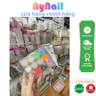Sét 12 hũ bột Bột Làm hoa Bột Móng nail “random màu “
