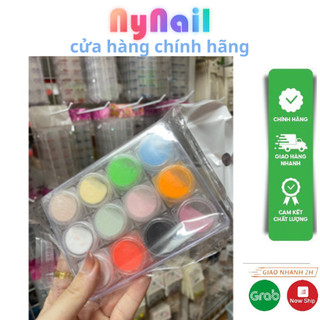 Sét 12 hũ bột Bột Làm hoa Bột Móng nail “random màu “