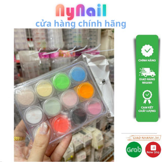 Sét 12 hũ bột Bột Làm hoa Bột Móng nail “random màu “