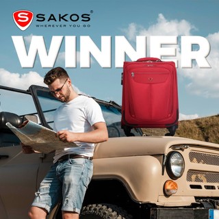 Vali kéo vải du lịch sakos winner 4 - size xxs / xách tay - khóa tsa - chống thấm, trượt nước