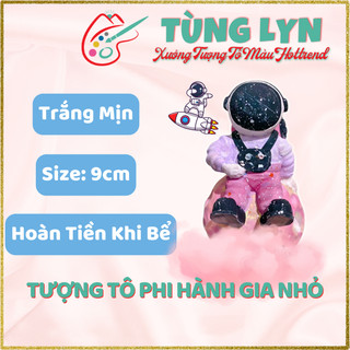 Tượng tô màu, phi hành gia, size 9cm, tượng không kèm màu, tượng thạch cao tùng lyn.