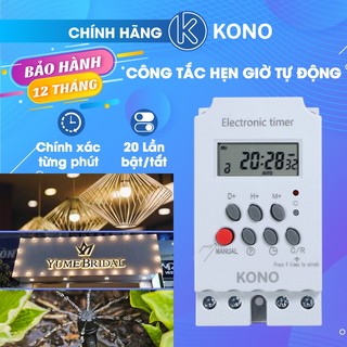 Công tắc hẹn giờ tự động KONO ETG-65, tắt mở 20 lần trong ngày, hẹn giờ tắt mở thiết bị điện theo lịch mỗi ngày