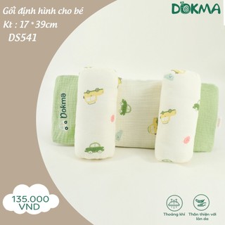 Dokma Gối chống bẹp đầu cho trẻ sơ sinh, gối định hình đầu DS541 (KT: 17x39cm) - LƯU Ý MÔ TẢ