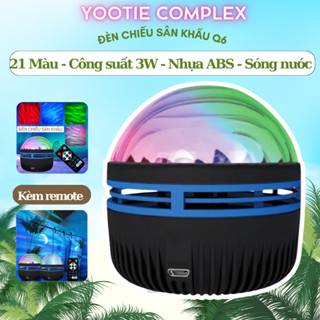 Đèn Chiếu GALAXY Sóng Nước Q6 Bầu Trời Cực Quang, Đèn Ngủ Chiếu Phòng Có Điều Khiển Từ Xa, Đèn Led Ngân Hà Vũ Trụ