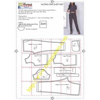 Rập bộ thun áo croptop - Rập giấy mã 796 (BẢN VẼ)