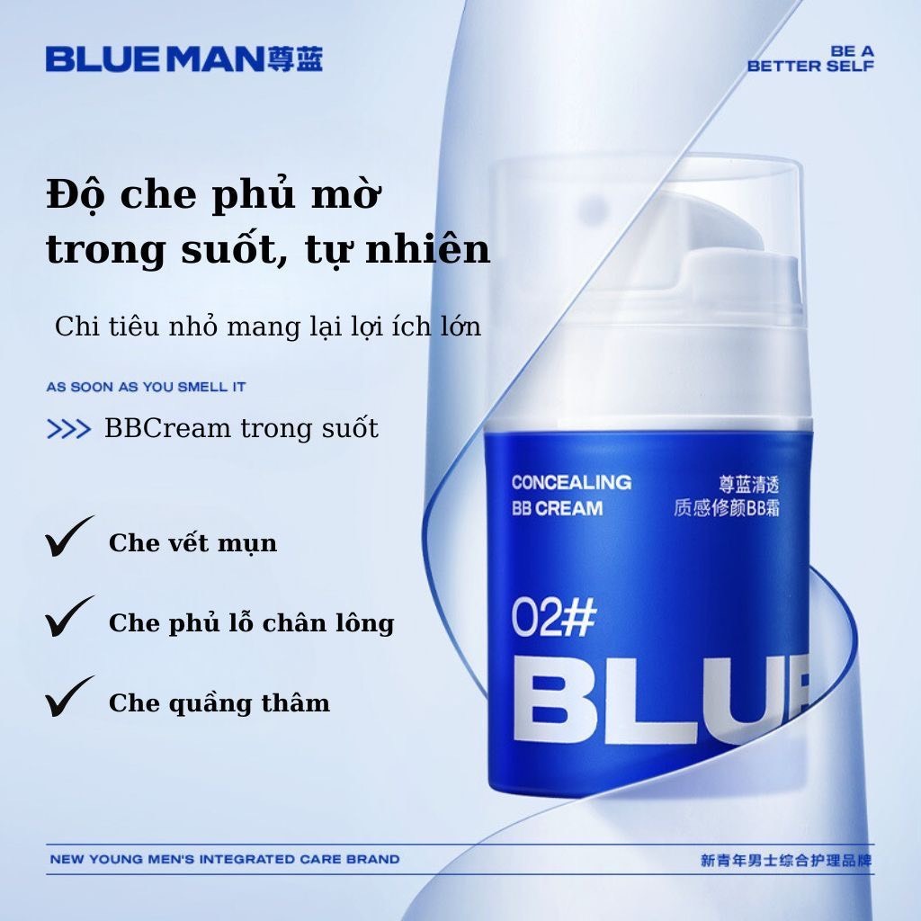 Kem Che Khuyết Điểm Nam Giới BBCREAM Light Makeup, Kem che khuyết điểm cho nam BBCream 50ml