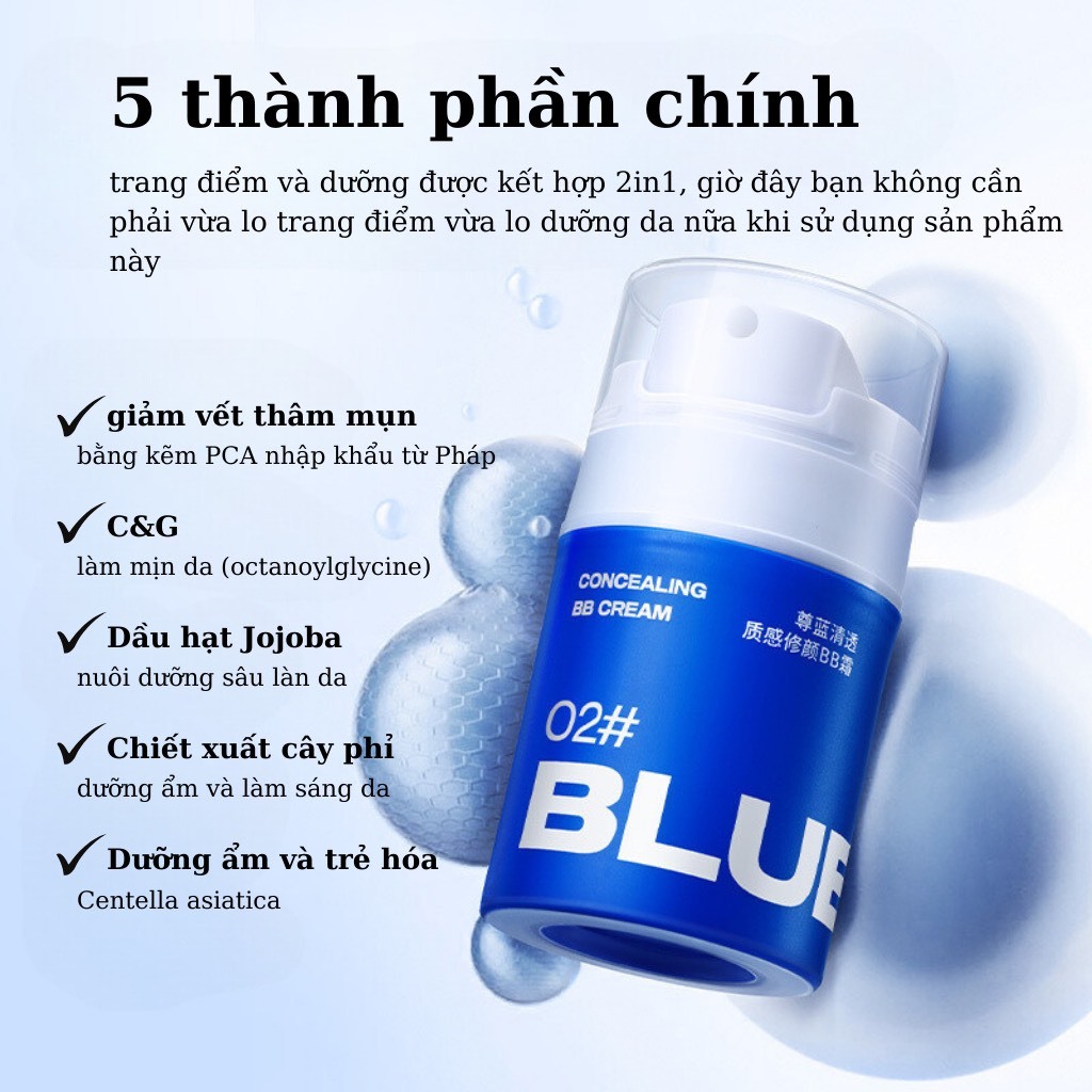 Kem Che Khuyết Điểm Nam Giới BBCREAM Light Makeup, Kem che khuyết điểm cho nam BBCream 50ml