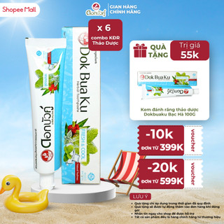  Kem đánh răng Thái Lan thảo dược thơm mát trắng sáng răng hương bạc hà Dokbuaku COOL & FRESH