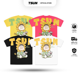 Áo Thun TSUN Hungry Tee - 4 Màu - [UNISEX] - In Tràn tay áo - Nam/Nữ - Local Brand - Streetwear - Trắng/Đen/Hồng/Vàng -