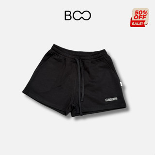 Quần Short Nữ BOO Chất Liệu Nỉ Interlock 2 Da Đính Patch Boozilla