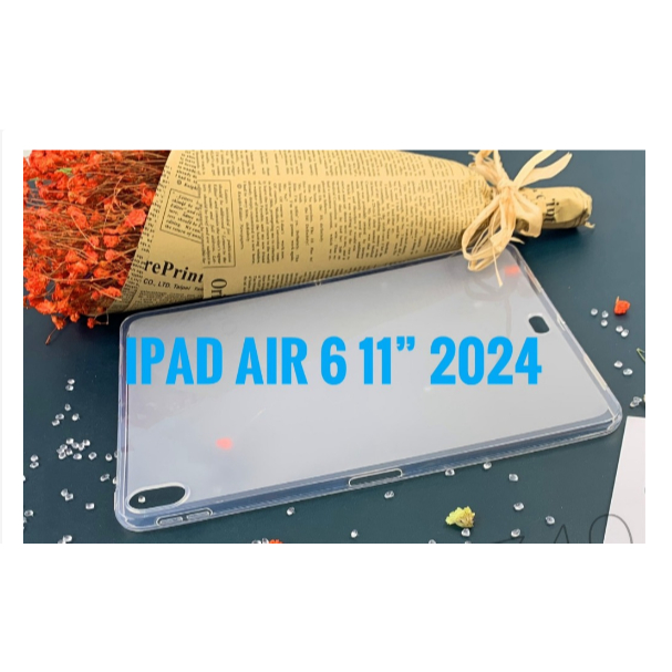 Ốp lưng dẻo trong nhám cho iPad Pro 11 M4 2024/ Pro 13 2024/ iPad Air 6 11 inch 2024/ 13 Inch chống 