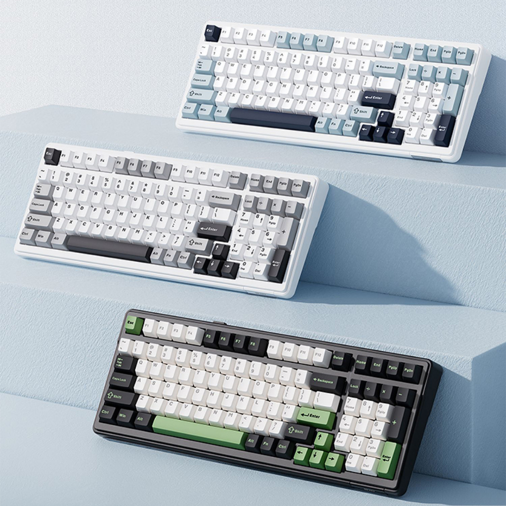 Bàn Phím Cơ Không Dây 3 Mode Kết Nối AULA F99 có Hotswap Gasket Mount Keycap PBT LED RGB Pin 8000mAh | BigBuy360 - bigbuy360.vn