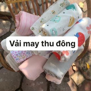 Vải cotton cho bé MAY THU ĐÔNG - Vải cotton thun họa tiết