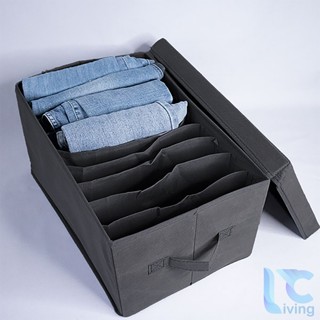 Hộp Vải Đựng Quần Áo Living C Chia Ngăn Khung Cứng , Túi Đựng Quần Áo Gọn Gàng Bằng Vải Không Dệt