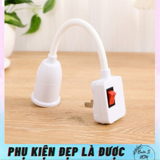 Đuôi đèn uốn dẻo xoay 360 độ,có công tắc bật chất liệu nhựa PC cách nhiệt đa năng-Đuôi đèn, chui đèn
