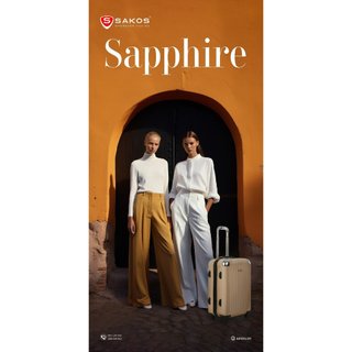 Vali Kéo Nhựa Du Lịch SAKOS SAPPHIRE Khung Dây Kéo Z22 - Size S (20inch)/ Xách Tay (Cabin) - Khóa TSA - Nhựa PC